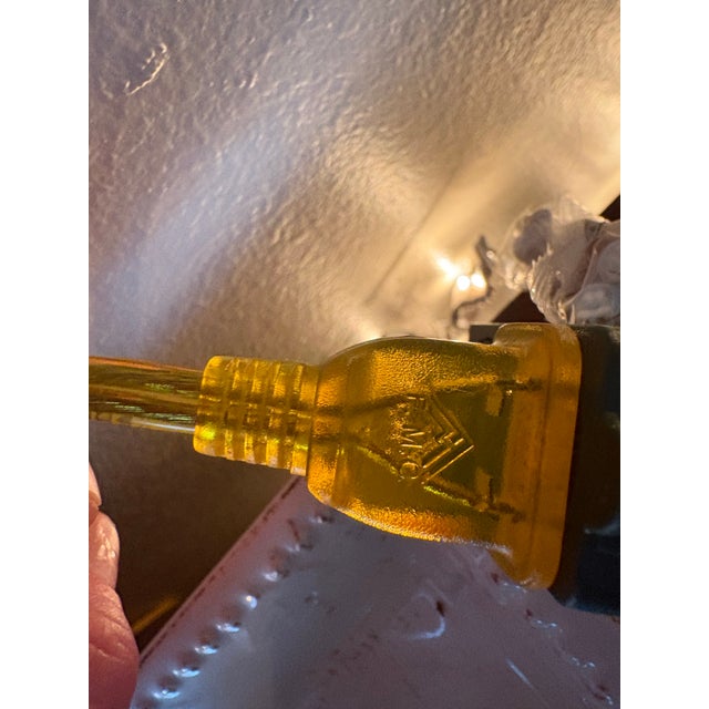 Beautiful 24% lead crystal Waterford lamp. Handcrafted in Poland with a scalloped or sawtooth edge top. A combination of...