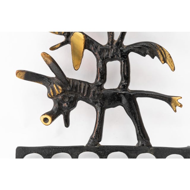 Vintage Austrian Brass Key Hanger by Walter Bosse, 1950 For Sale - Image 9 of 12