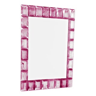 Venetian Mirror Murano Glass "Ruby" by Fratelli Tosi For Sale