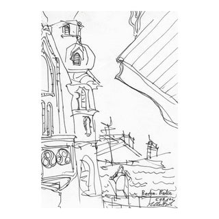 2016 Baden Baden Germany Cityscape Drawing For Sale