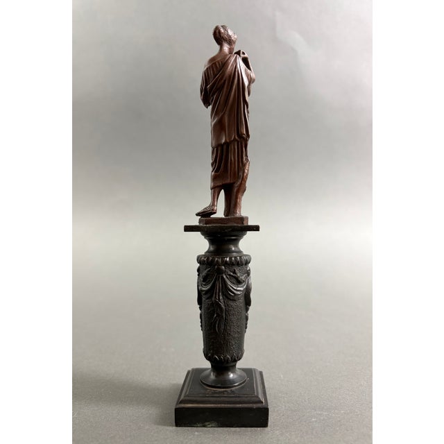 Black 19th Century Grand Tour Neo-Classical Nude Bronze Statuettes, 1800s, Set of 2 For Sale - Image 8 of 13