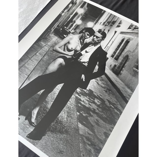 Black "Rue Aubriot With Nude Model, Paris 1975" Vintage Silver Gelatin Print by Helmut Newton. For Sale - Image 8 of 9