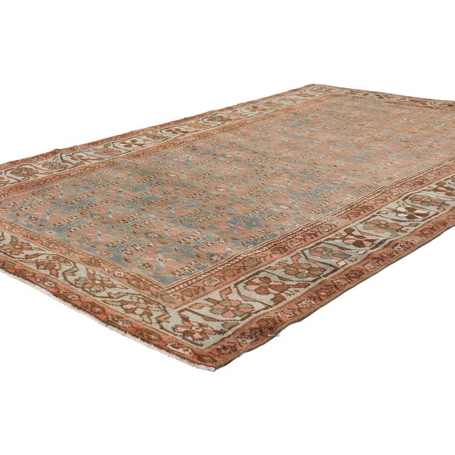 79659 Antique Persian Hamadan Rug, 04'02 x 06'04. The Celestial Garden: Late 19th Century Persian Malayer Masterpiece of...