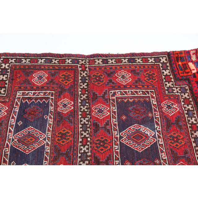 Vintage Kurdish Bahtiyari Tribal Textile – Rug, Kilim & Embroidery for Floor - 3' 2'' X 7' 3'' For Sale - Image 12 of 12