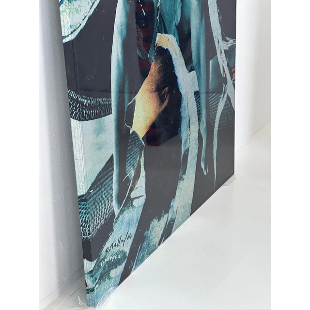 Blue Vanity Fair Panel by Mimmo Rotella & Zero Design, 1990s For Sale - Image 8 of 10
