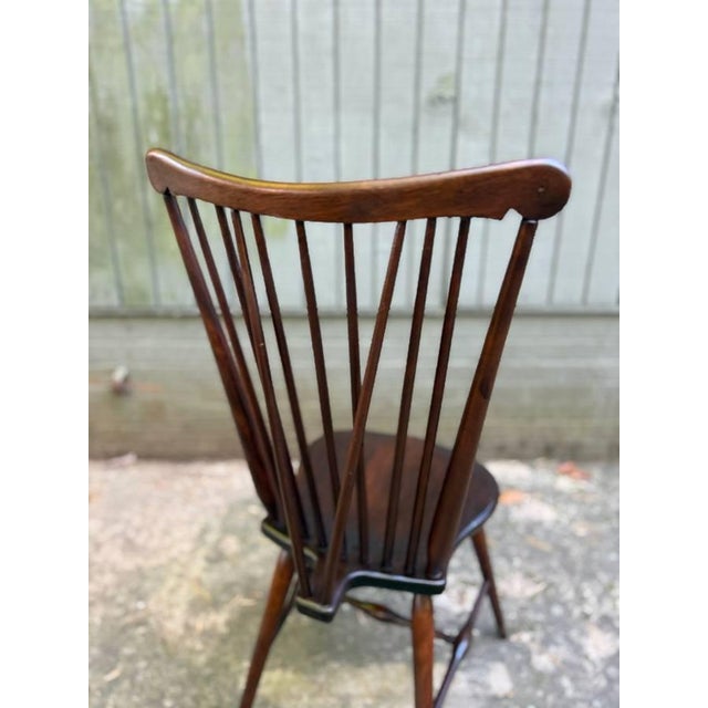 Vintage Art& Craft Style Spindle Brace Back Side Chair by Sikes Company For Sale In Washington DC - Image 6 of 18