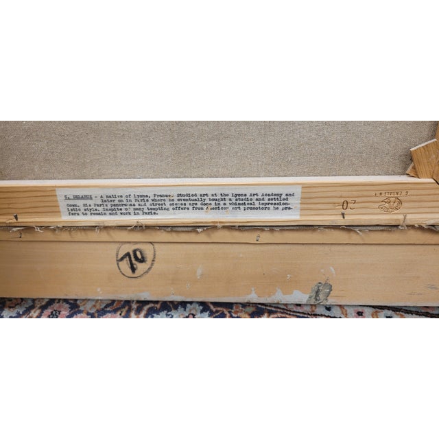 Wood Lucien Delarue Fine French Vintage Oil Painting For Sale - Image 7 of 12