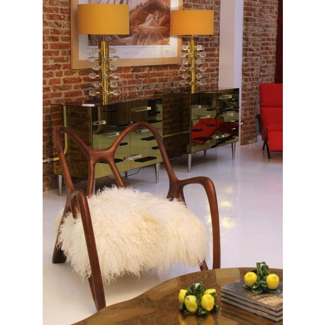 Set of Sculptural Wooden Armchairs, Italy For Sale - Image 10 of 13