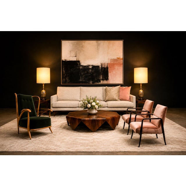 Wood Armchair in Ivory Wood and Green Mohair by Giuseppe Scapinelli, Brazil, 1950s For Sale - Image 7 of 17