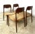 Mid-Century Modern Mid 20th Century Mid-Century Modern Walnut Dining Chairs - Set of 4 For Sale - Image 3 of 10
