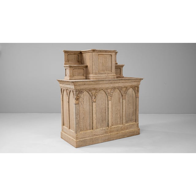 Brown 1920s French Oak Display Cabinet For Sale - Image 8 of 11