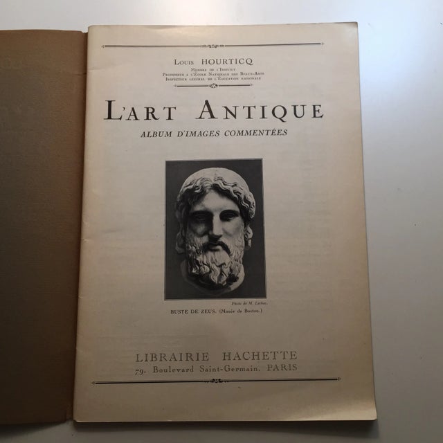 1936 L' Art Antique Librairie Hachette For Sale - Image 4 of 9