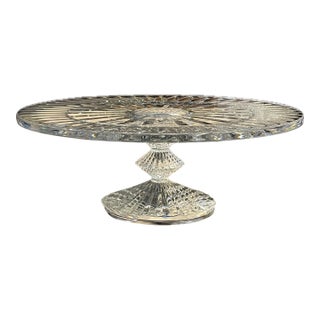 Rare Baccarat "Mille Nuits" 12.5" Pedestal Cake Stand – Designed by Mathias – Discontinued For Sale