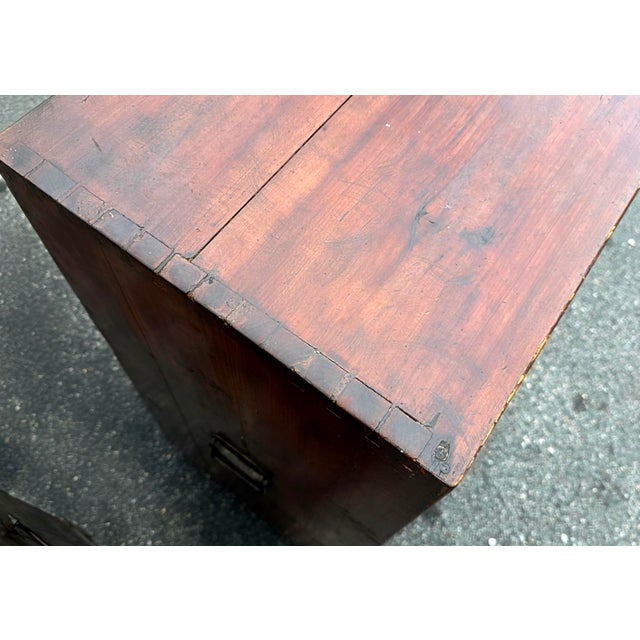 Antique Spanish Colonial Pine Armario on Stand With Hand-Forged Iron Hardware, 19th Century For Sale - Image 10 of 14