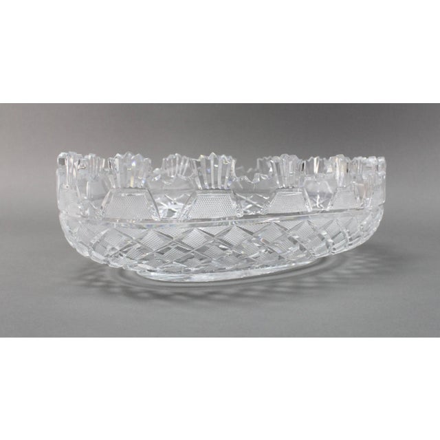 Contemporary Waterford Crystal Heritage Collection Kennedy Large Oval Centerpiece Bowl For Sale - Image 3 of 12