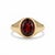 Elevate your jewelry collection with this refined geometric gemstone ring. Expertly crafted in 18K gold plating over 925...