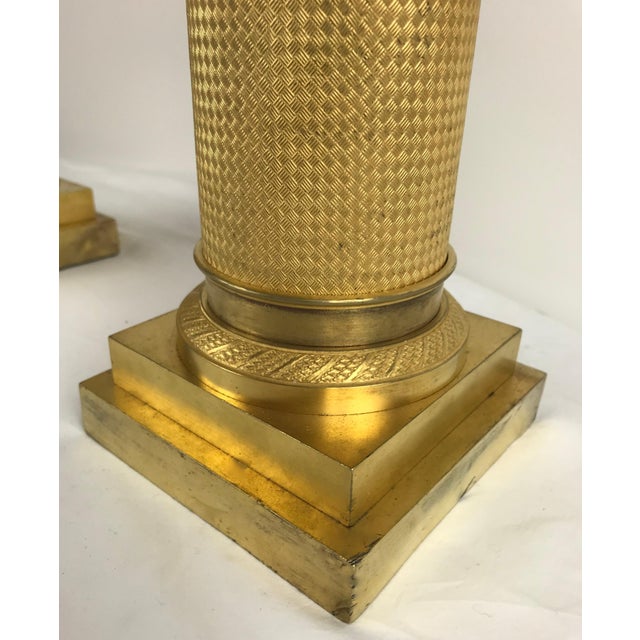 Pair Ormolu and Patinated Bronze Empire Figural Nike Candelabra Signed Meignan For Sale - Image 12 of 12