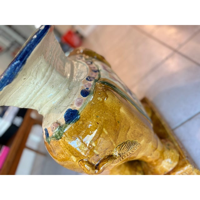 Extra Large Vintage Chinese Elephant Garden Stool or Accent Table For Sale - Image 9 of 15