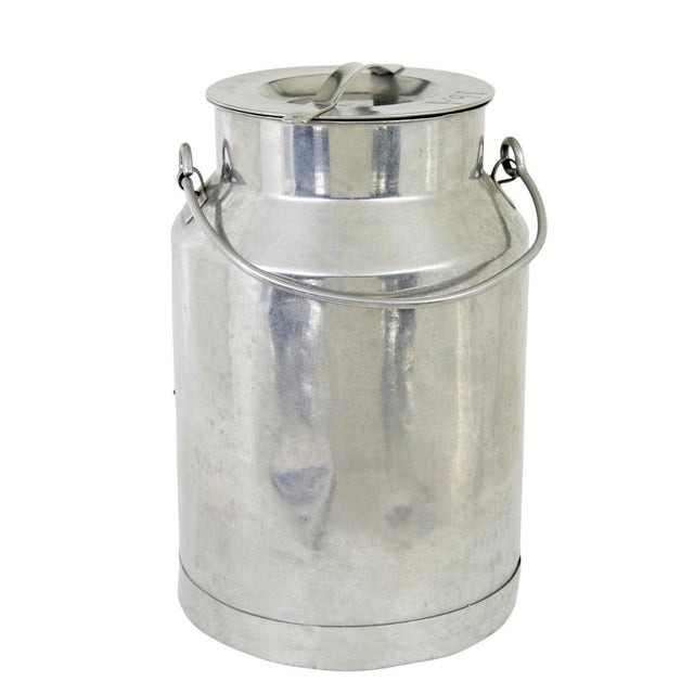 Metal Mid-Century Stainless Steel Storage Vessel For Sale - Image 7 of 7