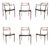 Danish Model 78 and 62 Dining Chairs attributed to Niels Moller for J.L. Møllers, 1960s, Set of 6 For Sale