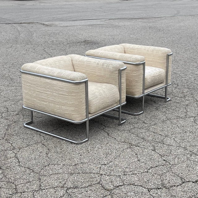 1970s John Mascheroni Lounge Chairs by Swaim Originals (Pair) For Sale - Image 5 of 12