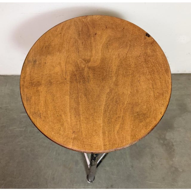 Industrial Black Workshop Stool, 1960s For Sale - Image 11 of 14