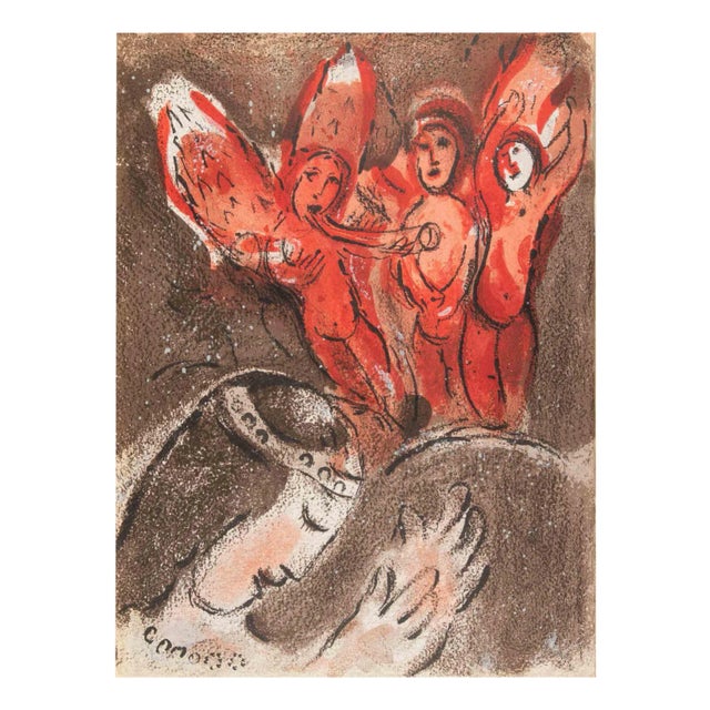 Marc Chagall, Sarah and the Angels, Lithograph, 1960 For Sale