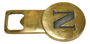 Brass Letter N Initial Bottle Opener by Carl Auböck, Vienna, 1960s