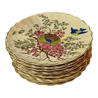 19th Century Limoges Scalloped Dessert/Salad Plates- Set of 10 For Sale
