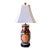 Ming Medallion Floral Crest Table Lamp For Sale