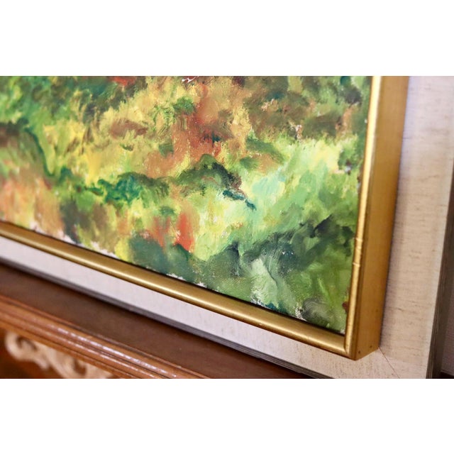 1970s C. William, The Fire, 1974, Oil on Canvas, Framed For Sale - Image 5 of 11