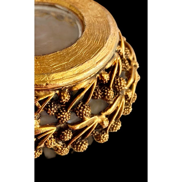 Vintage MCM German Gold Plated Ormolu Perfume Bottle Mulberry Tree Stopper For Sale - Image 16 of 16