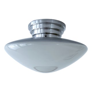 French Art Deco Glass Light by Mazda, 1930s For Sale