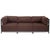 Kenneth Ludwig Chicago Axis Ottoman Sterling Chocolate Titanium Frame For Sale - Image 4 of 7