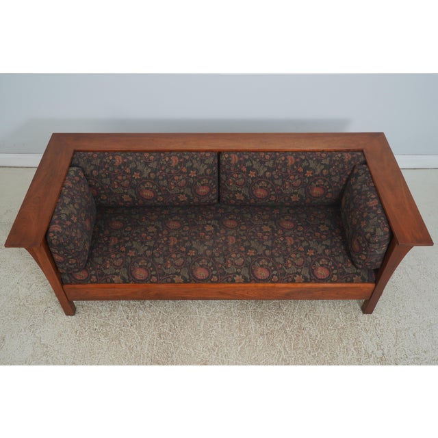 Arts & Crafts Stickley Arts & Crafts Cherry Mission Style Sofa For Sale - Image 3 of 18