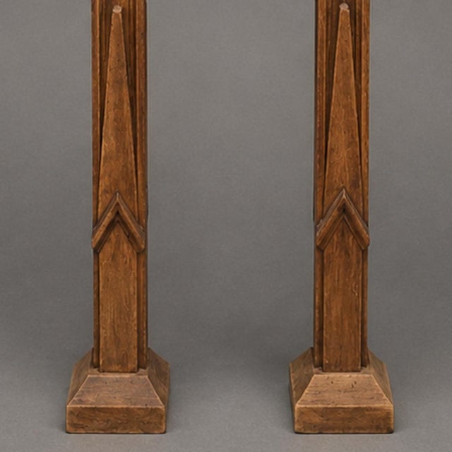 19th Century 19th Century French Carved Oak Church Spire (Set of 2) For Sale - Image 5 of 5