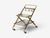 Italian Modern, Bar Cart, Teak, Brass, Glass, Italy, 1950s For Sale - Image 4 of 10