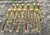 Gold Vintage Mid-Century Dirilyte "Regal" Flatware Set - Solid Golden Bronze - Large 115-Piece Service Assortment With Original 2-Tier Wood Chest For Sale - Image 8 of 12