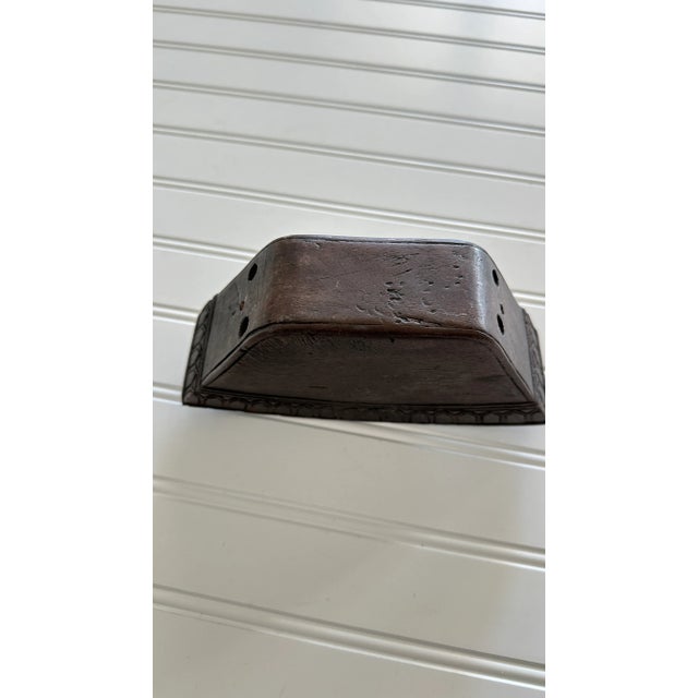 Early 20th Century Antique Asian Hand Carved Wooden Cow Bell For Sale - Image 5 of 8