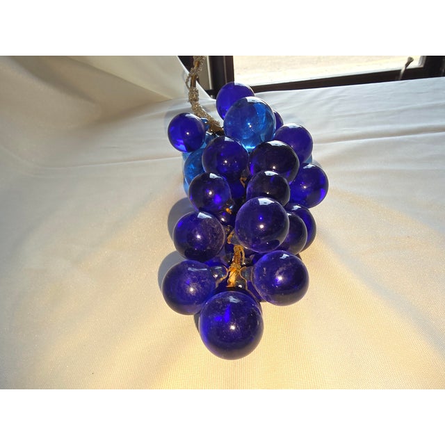 Cobalt Blue Murano Glass Drop Grape Cluster For Sale - Image 4 of 7