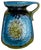 Fat Lava Green & Blue Pottery Vase from Jasba Ceramics, Germany, 1970s For Sale