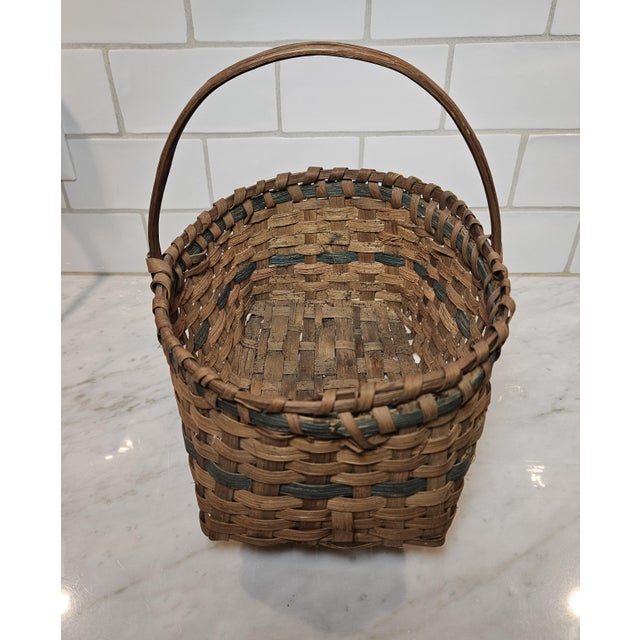 Wood Late 19th Century Appalachian or Tribal Gathering Basket For Sale - Image 7 of 13