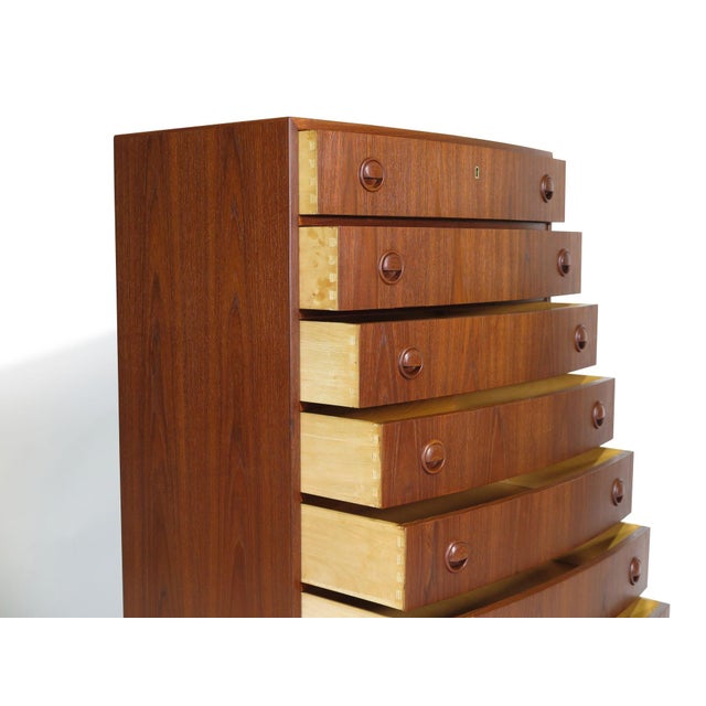 Wood Mid 20th Century Kai Kristiansen Danish Teak Chest of Drawers, Attributed For Sale - Image 7 of 13