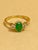Oval Cut Emerald & Diamond Ring in 18 Karat Yellow Gold For Sale - Image 13 of 18
