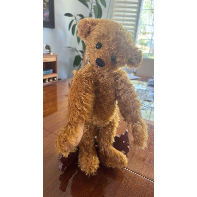 Teddy Bear Vintage Mohair, 5 Way Jointed, Glass Eyes, Stitched Nose and Mouth, shaved snout, Padded Feet and Hands, Artist...