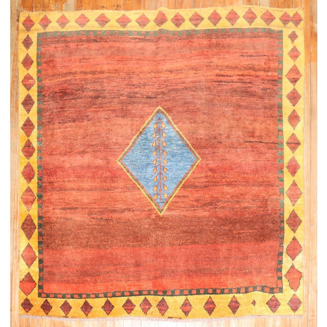 Late 20th Century Square Persian Gabbeh Rug - 6'5" x 6'6" For Sale - Image 9 of 18