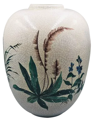 Vintage Craquelure Ceramic Vase by Fridegart Glatzle for Karlsruhe Majolika, 1980s