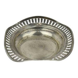 Early 20th Century Sterling Silver Pierced Design Trinket Catchalls Dish