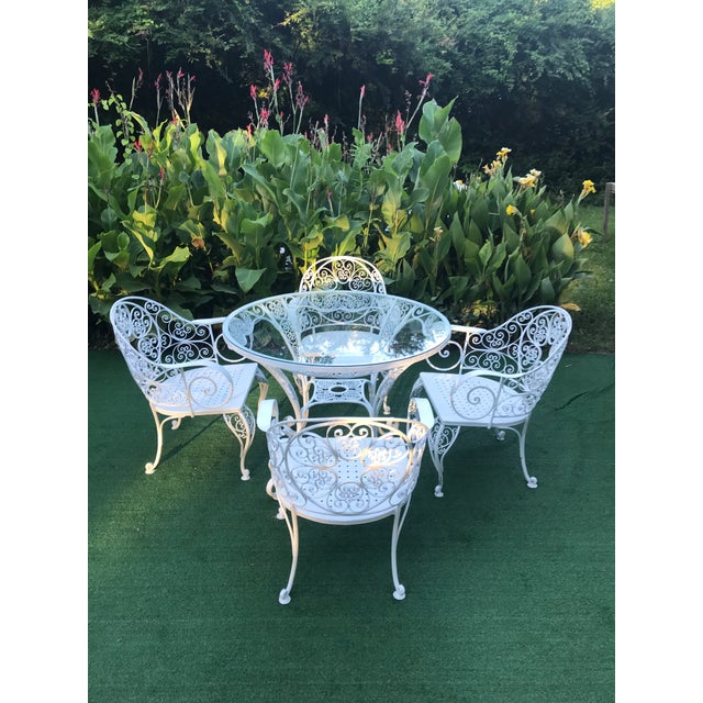 Vintage Salterini Peacock Iron Patio Furniture Chairish