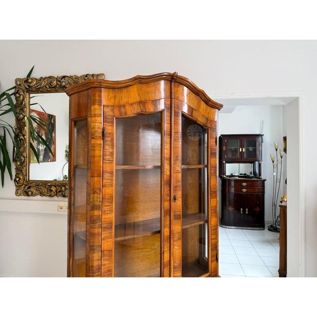 Baroque Display Cabinet in Walnut, 1980s For Sale - Image 6 of 12
